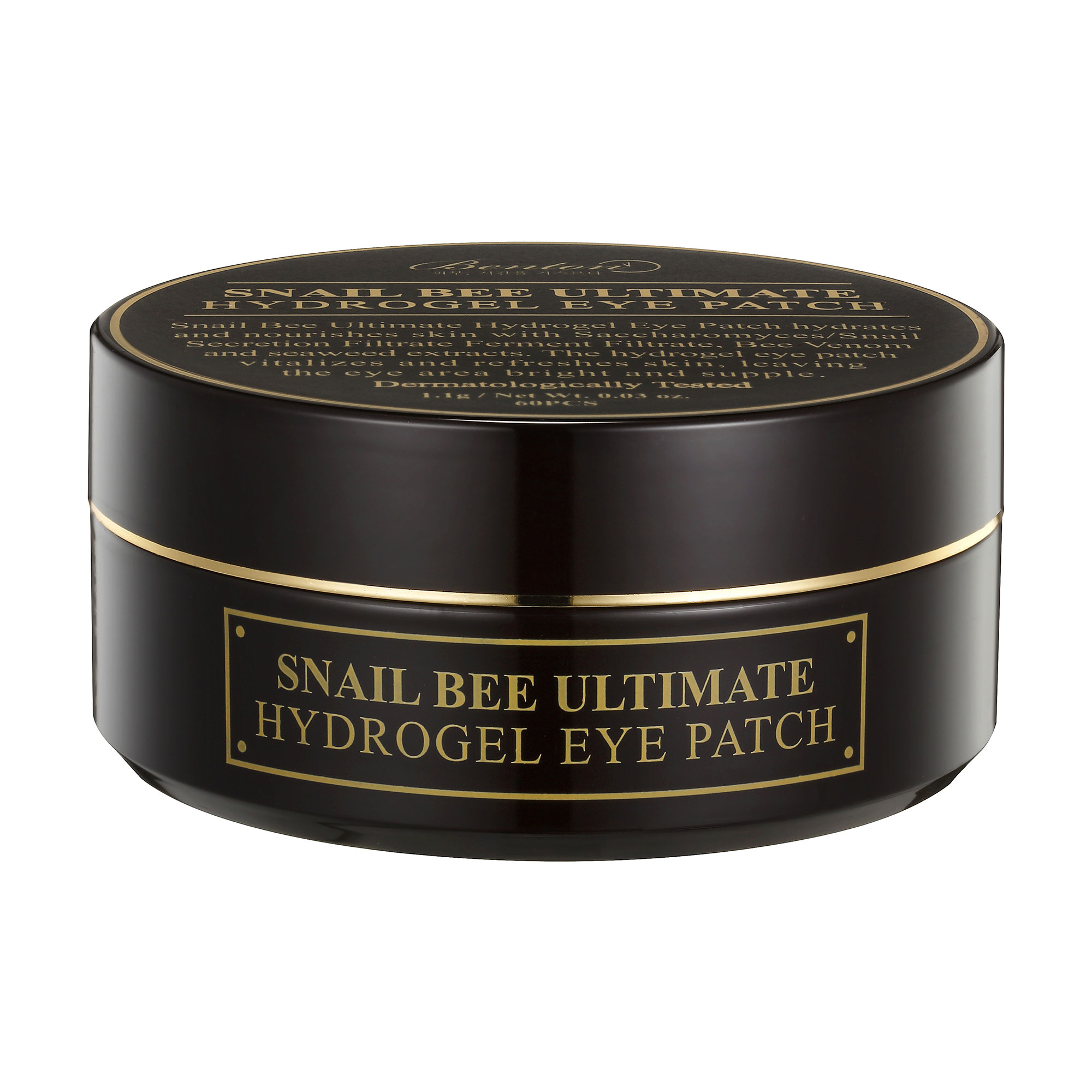 Патчі для шкіри навколо очей Benton Snail Bee Ultimate Hydrogel Eye Patch з муцином равлика та отрутою бджоли, 60 шт